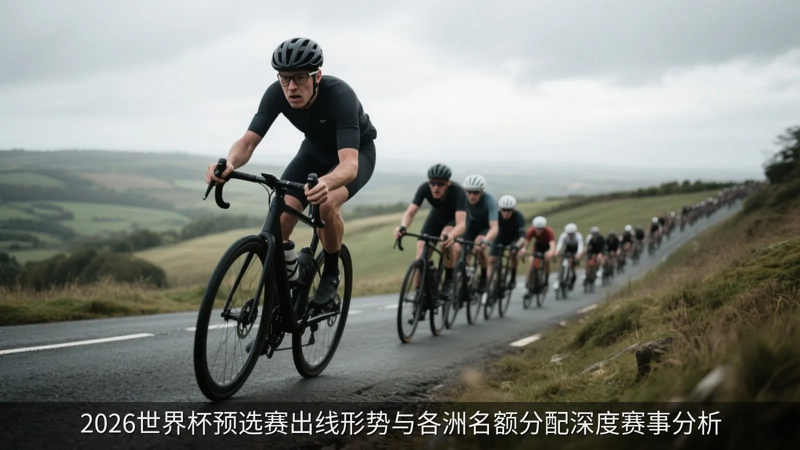 专业足球战术板与无品牌训练场远景，象征亚洲区世预赛的备战与战术博弈